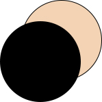 serie Cocoon, ronde cirkels in de kleuren zwart en Cream Tan | mey®