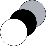 serie RE:THINK: ronde cirkels in de kleuren wit, zwart en grijs melange | mey® 