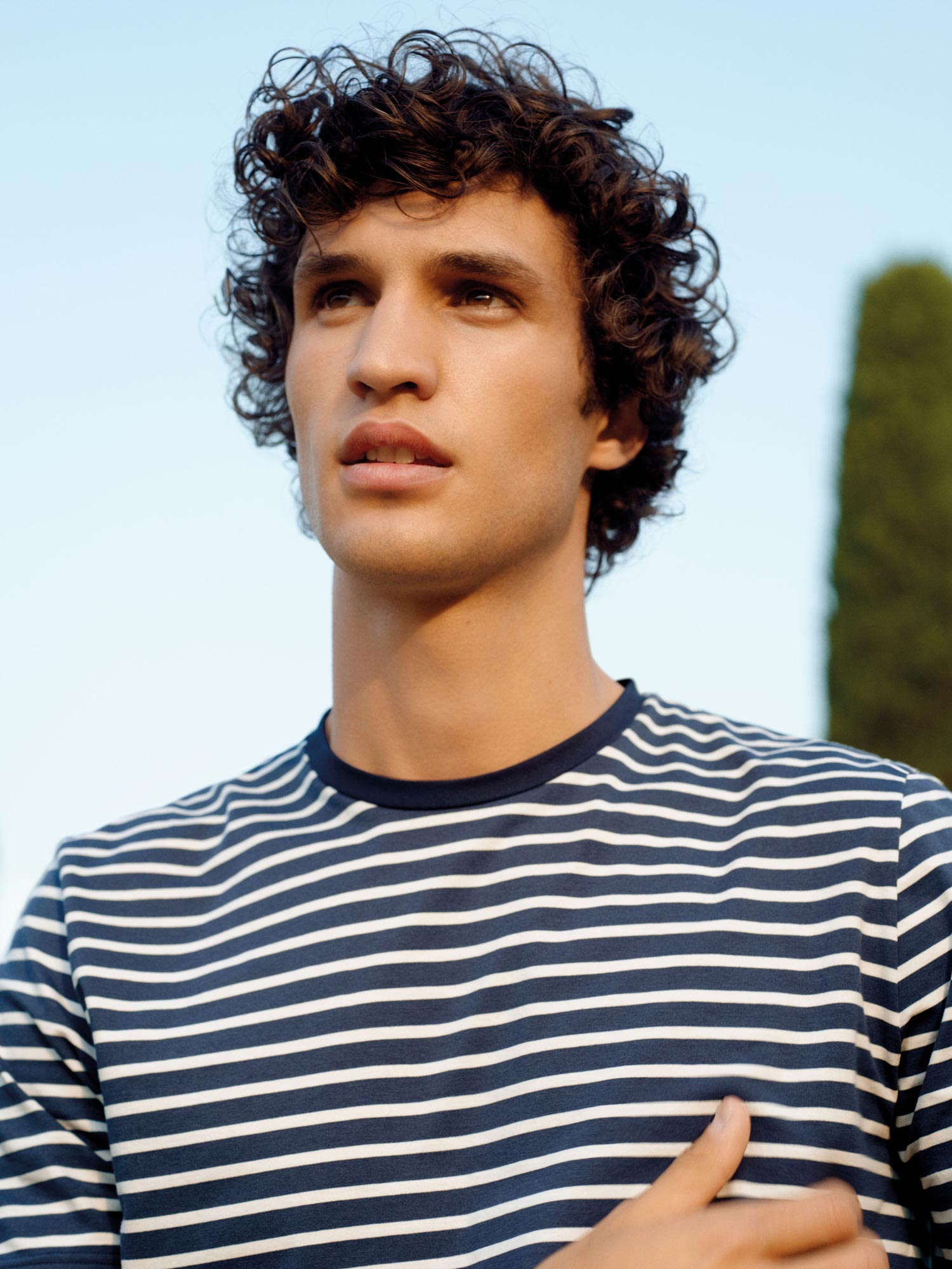 Blue and white striped T-shirt by mey story| mey®