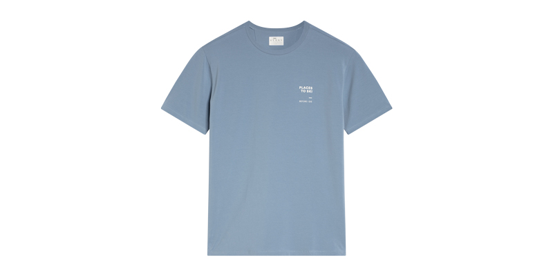 Blaues T-Shirt mit Print von meystory | mey®