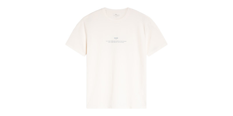 T-Shirt in Whisper White mit beidseitigem Print | mey®